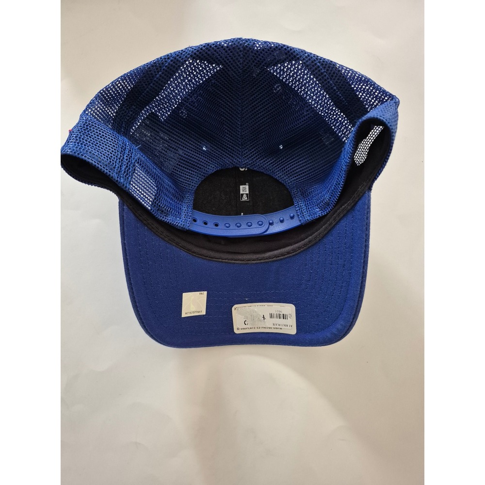 New Era Philadelphia 76ers 9FORTY Trucker Hat Blue Snapback NBA Mesh Cap - Picture 2 of 4